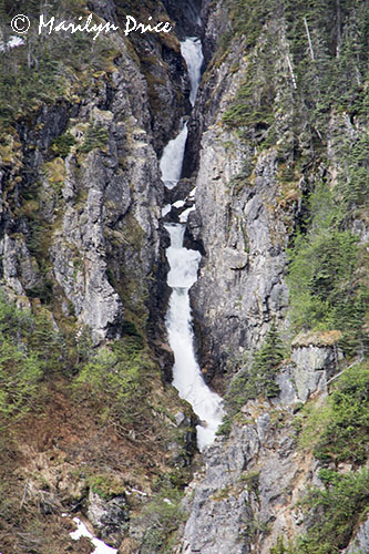 Moore Creek Bridge over a tumultous stream, Skagway, AK