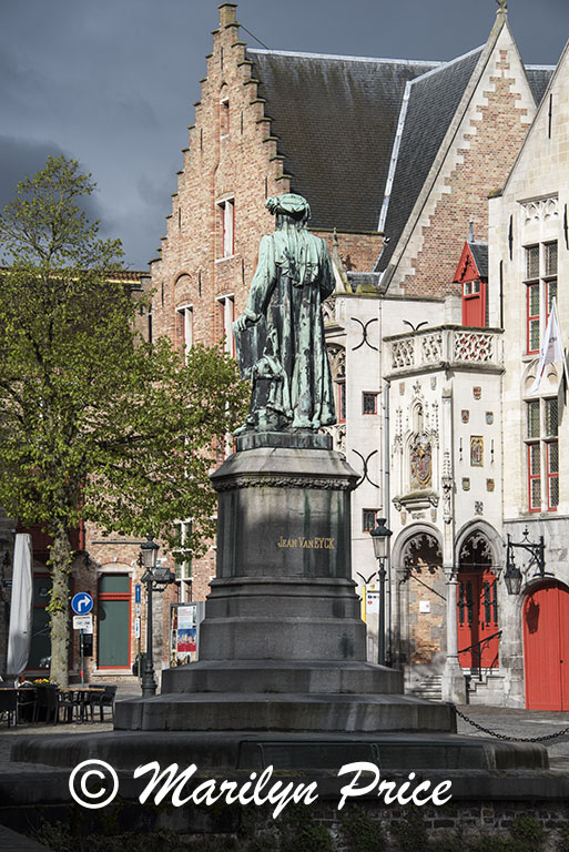 Statue of Jan van Eyck, Bruges, Belgium