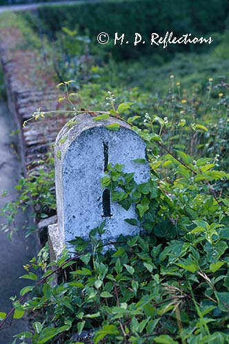 Mile marker near Panzano, Italy