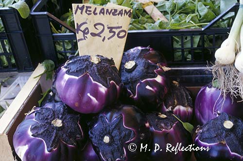 Eggplant at Rialto market, Venice, Italy