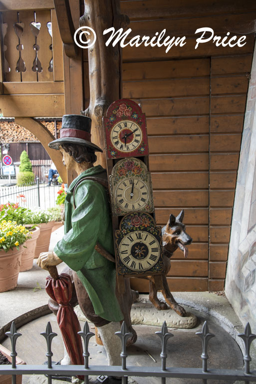 Detail, World's largest cuckoo clock, Hornberg, Germany