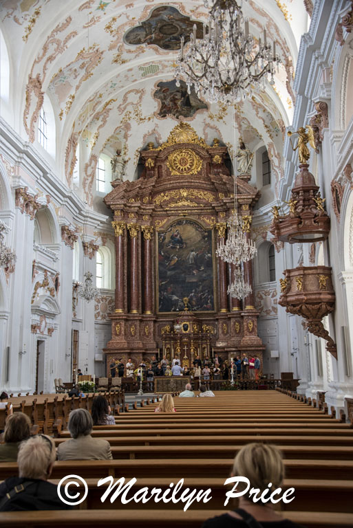Choir practicing inside the Jesuit Church, Lucerne, Switzerland