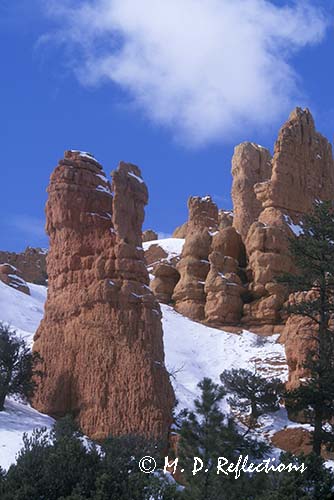 Red Canyon, Utah, in winter, outside Bryce National Park